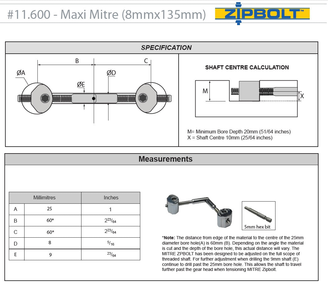 11.610 Maxi Mitre Connector - Connects Mitered Staircase Handrail Sections