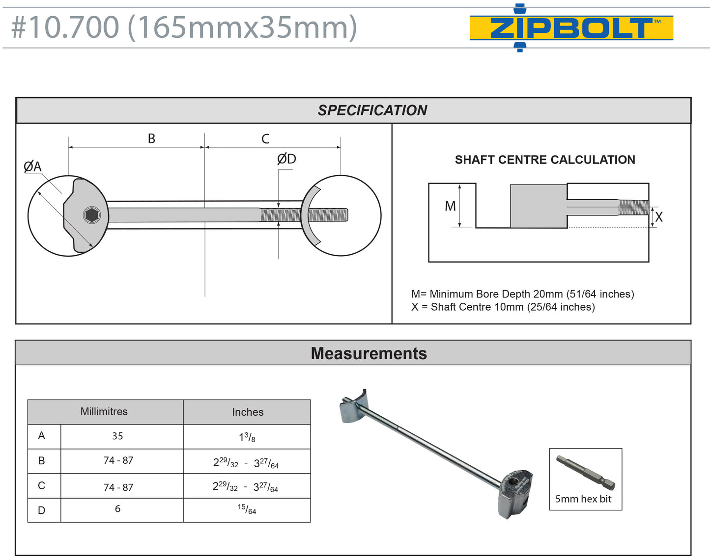 10.700 Countertop Miter Connector — Joint Connector Drawbolt for Joining Countertops, Butcher Blocks, Furniture, and More - Single-Handed Tightening