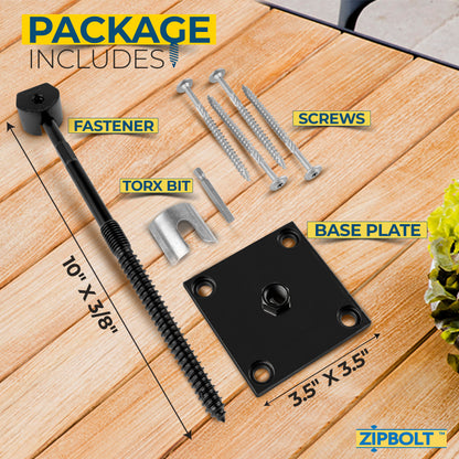 17.800 XT Exterior Newel Post Anchor - for Anchoring Surface Mount Exterior Posts to Decking, Patios, and Verandas - Durable Strength 4x4 Post Base (Actual 3.5x3.5)