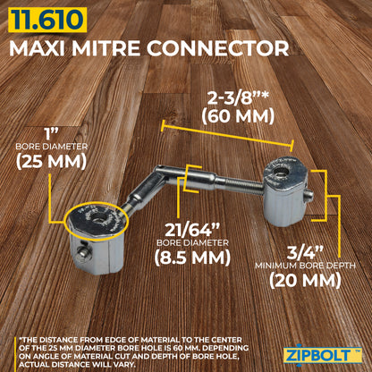 11.610 Maxi Mitre Connector - Connects Mitered Staircase Handrail Sections