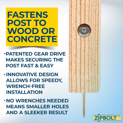 14.110 Super UT Newel Post Fastener — Quick and Easy Wrench-Free Installation of Staircase Newel Posts