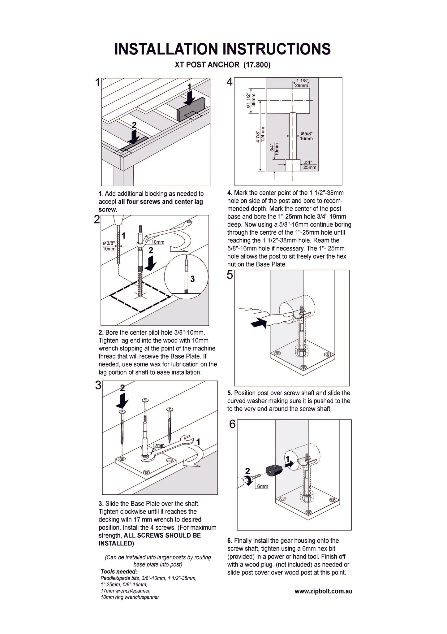 17.800 XT Exterior Newel Post Anchor - for Anchoring Surface Mount Exterior Posts to Decking, Patios, and Verandas - Durable Strength 4x4 Post Base (Actual 3.5x3.5)