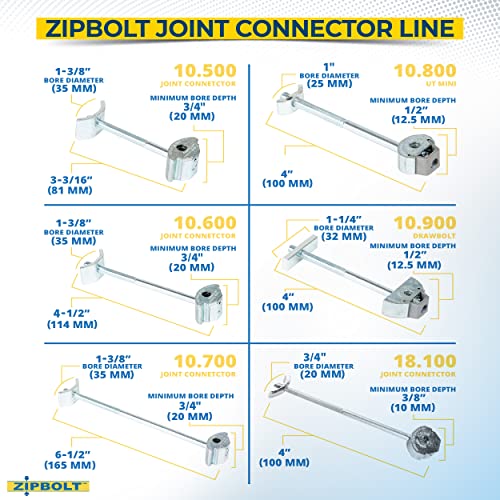 10.800 Countertop Connector — Joint Connector Drawbolt for Joining Cou