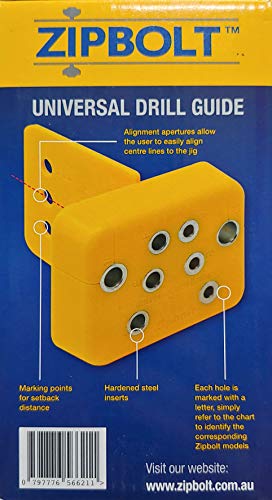 40.280 Universal Drill Guide for Staircase Handrails and Furniture Connectors Zipbolt